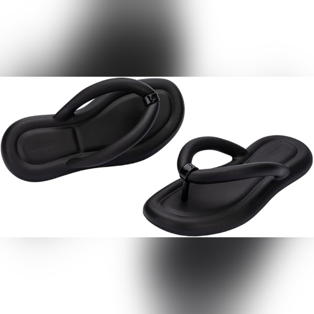 Melissa Black Platform Flip-Flop Sandals - Picture 4 of 6